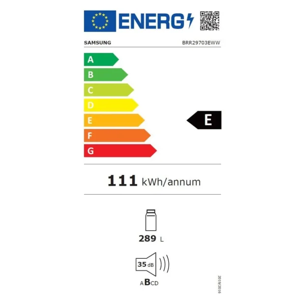 Réfrigérateur 1 porte BRR29703EWW/EF Metal Cooling