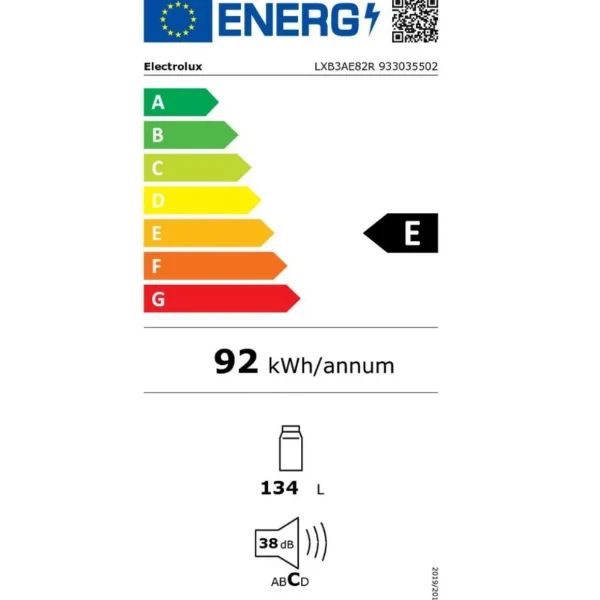 Réfrigérateur 1 porte intégrable à pantographe 134l - LXB3AE82R