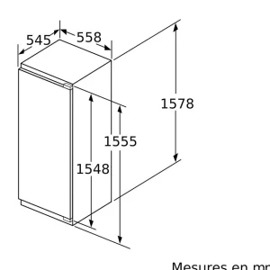 Réfrigérateur 1 porte intégrable à pantographe 248l - kil72afe0
