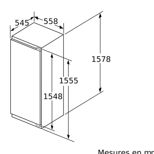 Réfrigérateur 1 porte intégrable à pantographe 248l - kil72afe0