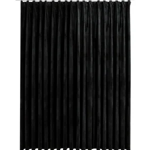 Rideau occultant avec crochets Velours Noir 290x245 cm