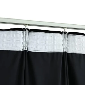 Rideau occultant avec crochets Velours Noir 290x245 cm