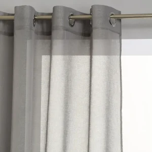 Rideau voilage uni à oeillets métal en polyester 140x240cm ETAMINE