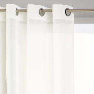 Rideau voilage uni à oeillets métal en polyester 140x240cm ETAMINE