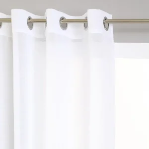 Rideau voilage uni à oeillets métal en polyester 140x240cm ETAMINE