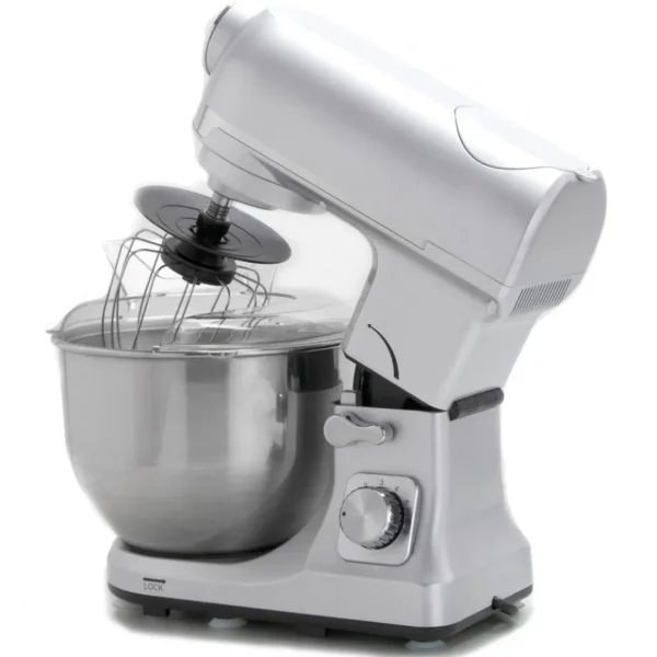 Robot multifonctions 5l 1000w silver avec hachoir et blender 1,5l en verre - robimix silver