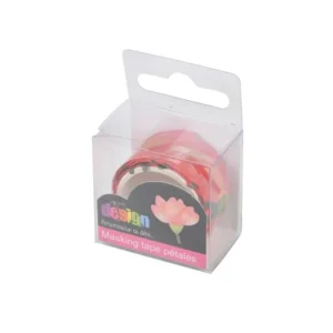 Ruban Masking Tape 200 Pétales Tulipes 3cm Rose