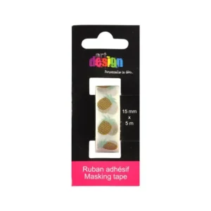 Ruban Masking Tape Ananas 5M Blanc