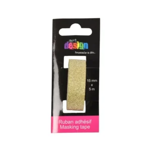 Ruban Masking Tape Créatif 5M Or Pailleté