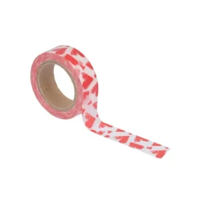 Ruban Masking Tape Cœurs 5M Rose