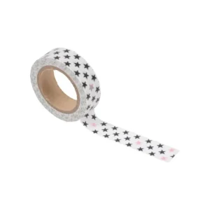 Ruban Masking Tape Étoiles 5M Blanc