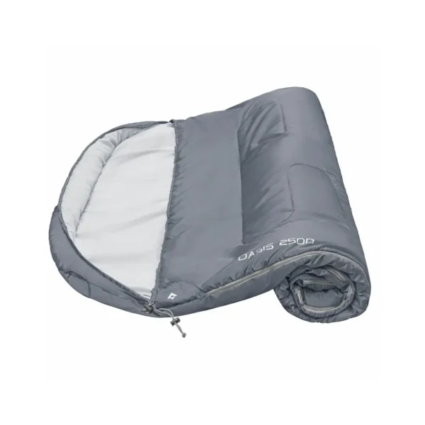 Sac de couchage 2 places - Kingcamp - Modèle Oasis - Gris - 235 x 160 cm