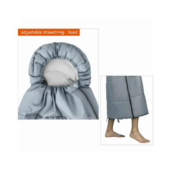 Sac de couchage 2 places - Kingcamp - Modèle Oasis - Gris - 235 x 160 cm