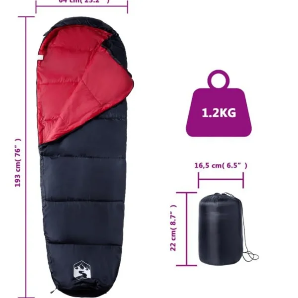 Sac de couchage momie pour adultes camping 3 saisons
