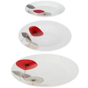 Service de Table 18 Pièces Osara 27cm Blanc