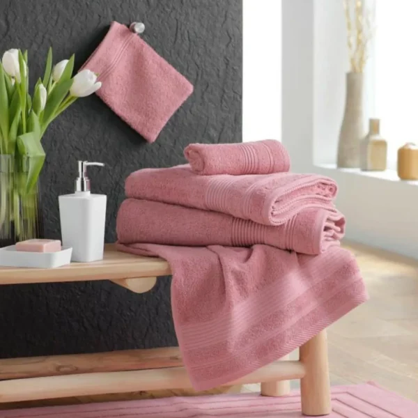 Serviette de Toilette Tendresse 50x90cm Bois de Rose