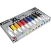 Set de 10 peintures à l'huile fine + pinceau brosse - 10 x 20 ml