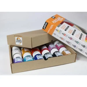 Set de 12 peintures base eau porcelaine - 12 x 20 ml