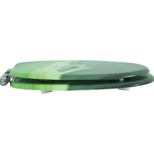 Siege WC Couvercle fermeture en douceur MDF Vert Gouttes d'eau