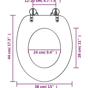 Siege WC Couvercle fermeture en douceur MDF Vert Gouttes d'eau
