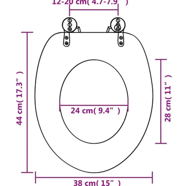 Siege WC Couvercle fermeture en douceur MDF Vert Gouttes d'eau