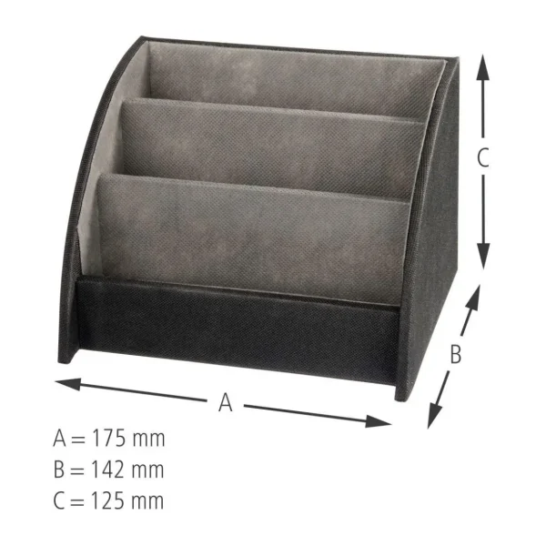 Socle de rangement pour télécommandes noir