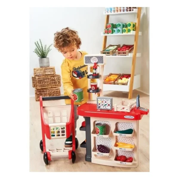 Sortie de caisse + chariot - ECOIFFIER - 1676 - Un vrai petit magasin
