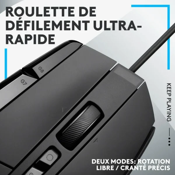 Souris Gamer Filaire G502X filaire noir + tapis G240