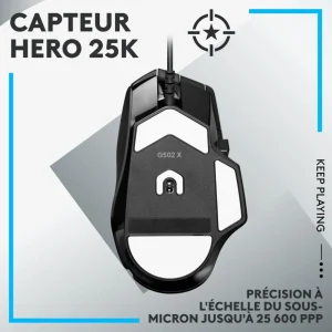 Souris Gamer Filaire G502X filaire noir + tapis G240