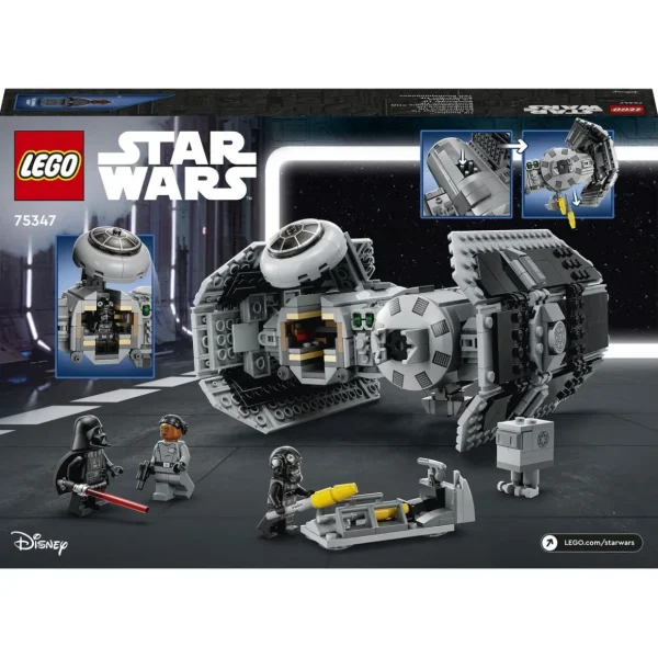 Star Wars 75347 Le Bombardier TIE, Kit de Maquette à Construire, Vaisseau avec Figurine de Droïde Gonk et Minifigurine Dark Vador