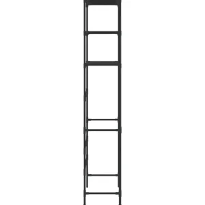 Support de rangement de toilette a 3 niveaux Noir 53x28x169 cm