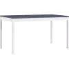 Table a manger Blanc et gris 140x70x73 cm Bois de pin