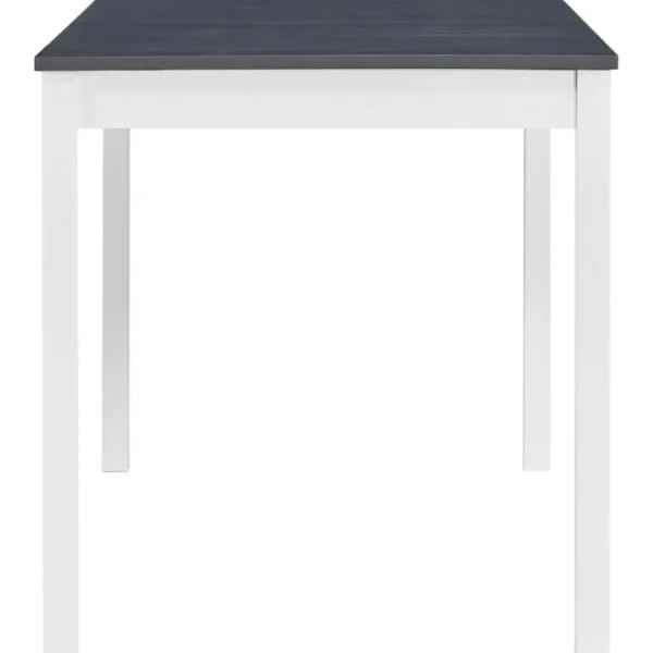 Table a manger Blanc et gris 140x70x73 cm Bois de pin