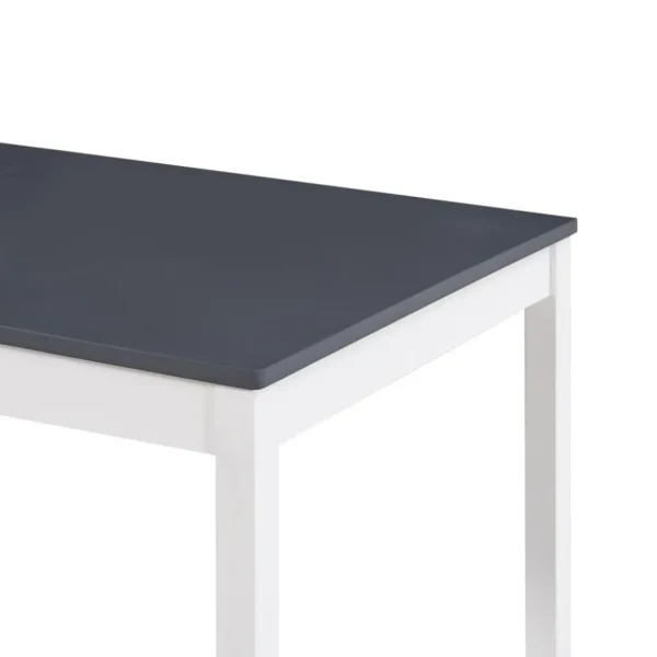 Table a manger Blanc et gris 140x70x73 cm Bois de pin