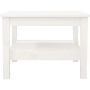Table basse Blanc 55x55x40 cm Bois massif de pin
