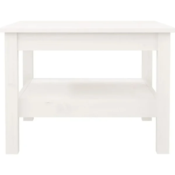 Table basse Blanc 55x55x40 cm Bois massif de pin