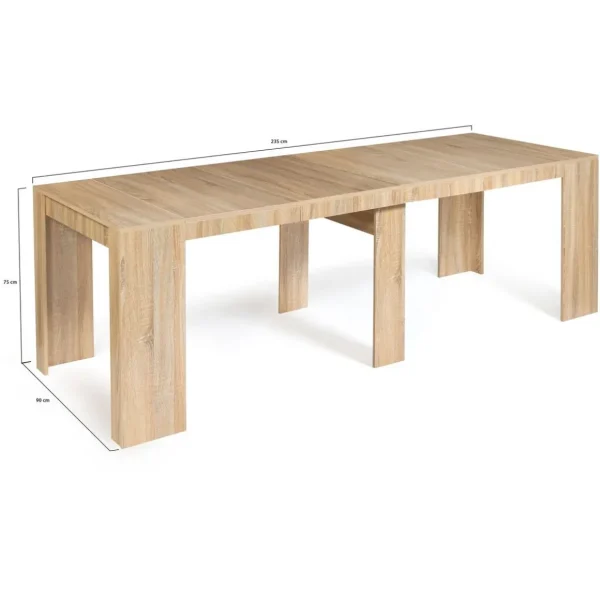 Table console extensible avec rallonges 45/235 cm ELORA