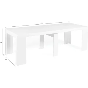 Table console extensible avec rallonges 45/235 cm ELORA
