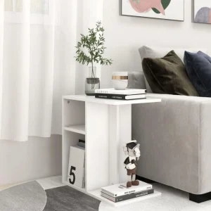 Table d'appoint Blanc 50x30x50 cm Bois d'ingenierie