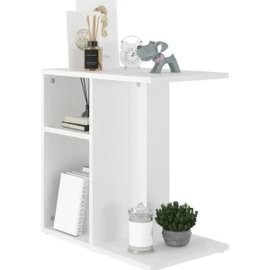 Table d'appoint Blanc 50x30x50 cm Bois d'ingenierie