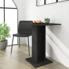 Table de bistro Noir 60x60x75 cm Bois d'ingenierie