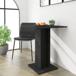 Table de bistro Noir 60x60x75 cm Bois d'ingenierie