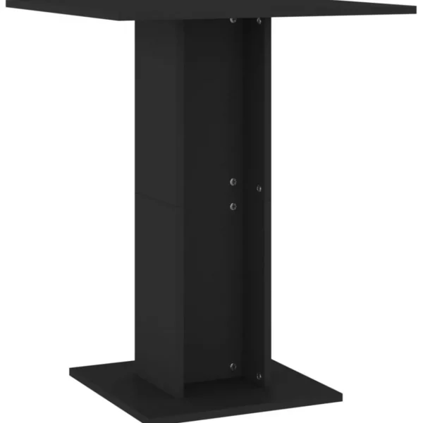 Table de bistro Noir 60x60x75 cm Bois d'ingenierie