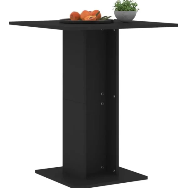 Table de bistro Noir 60x60x75 cm Bois d'ingenierie