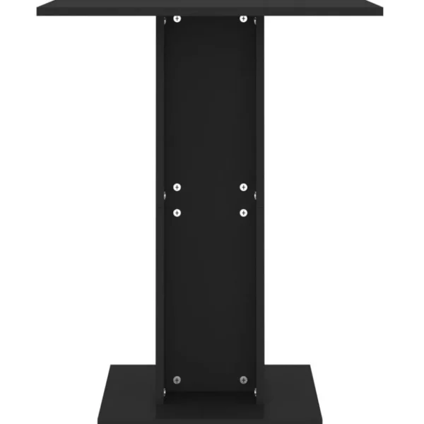 Table de bistro Noir 60x60x75 cm Bois d'ingenierie