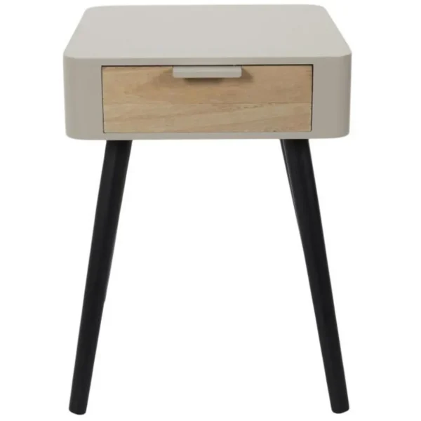 Table de Chevet 1 Tiroir Bois 48cm Taupe