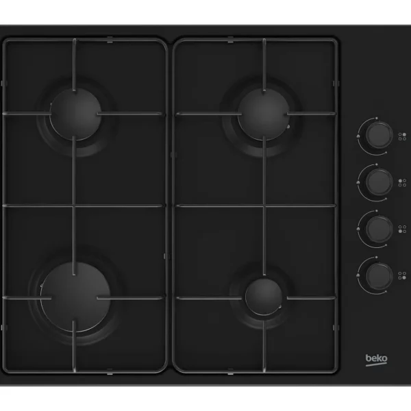 Table de cuisson gaz HIGG64123SB, 61 cm, 4 foyers