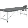 Table de massage 3 zones Cadre en aluminium Anthracite 186x68cm