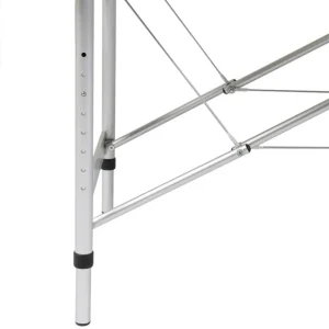 Table de massage pliable Noir 2 zones avec cadre en aluminium