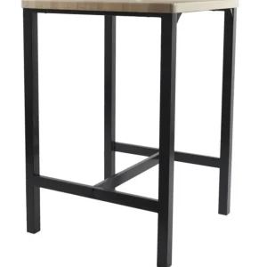 Table Mange Debout & 2 Tabourets Loka 86cm Noir